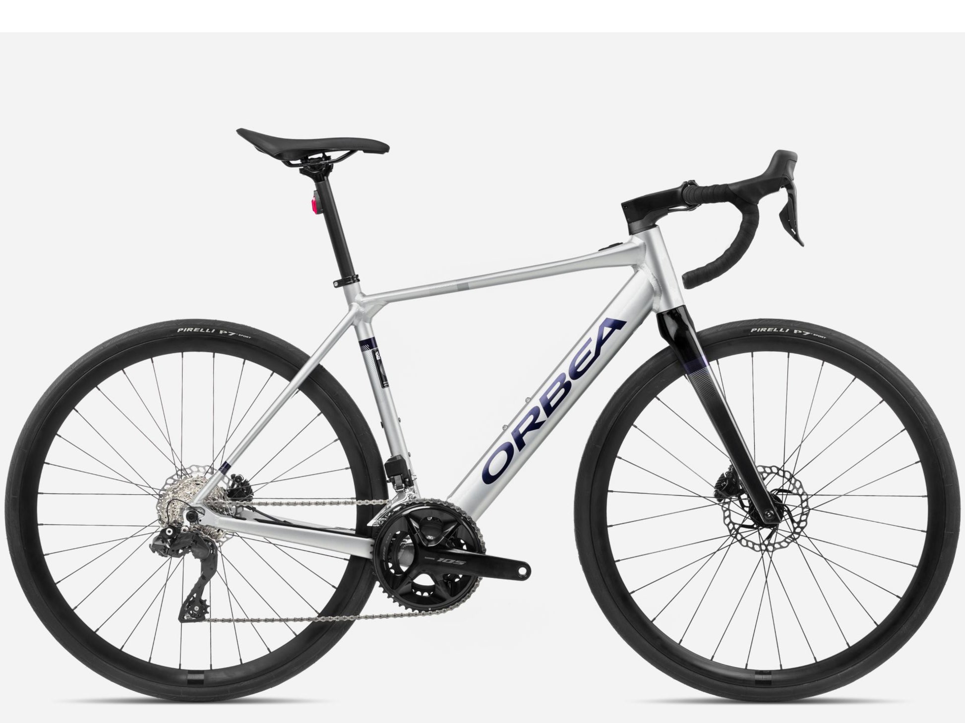 Orbea Gain D30I Gravel Road eBike Metallic silver matte / black gloss Side profile