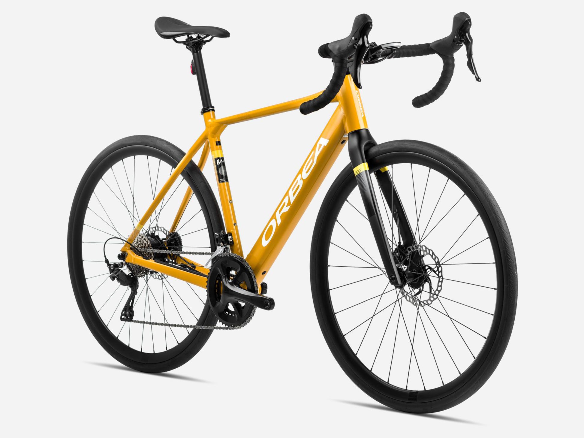Orbea Gain D50 Gravel Road eBike Mango gloss / black matte Forward facing view