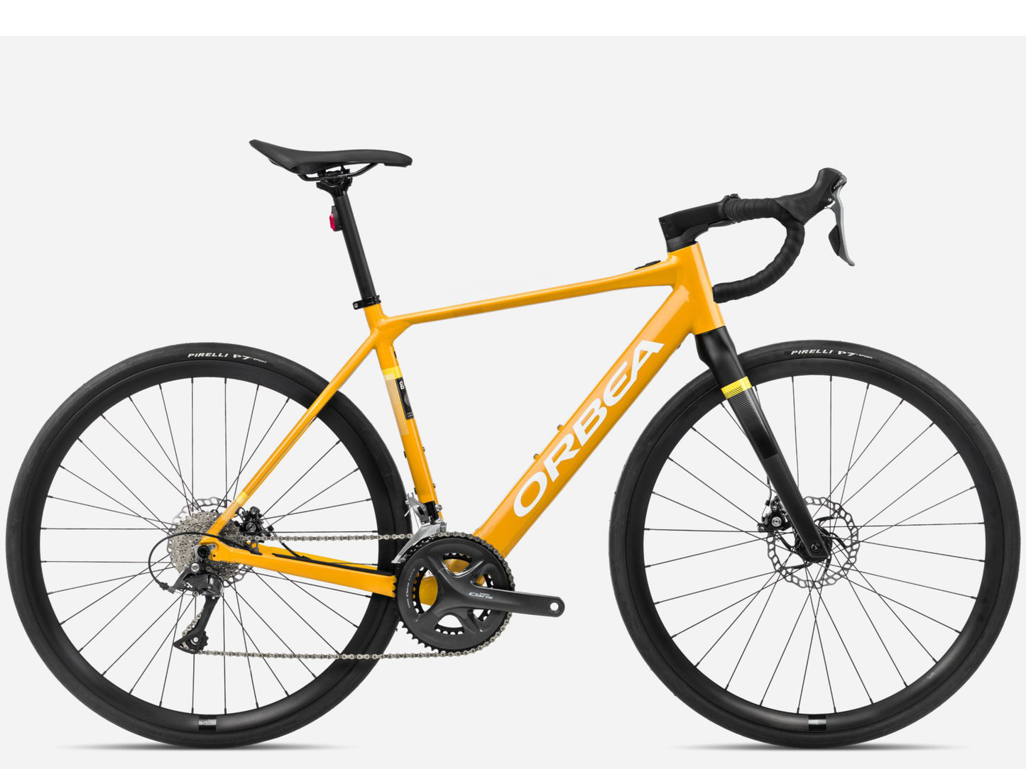 Orbea Gain D50 Gravel Road eBike Mango gloss / black matte Side profile
