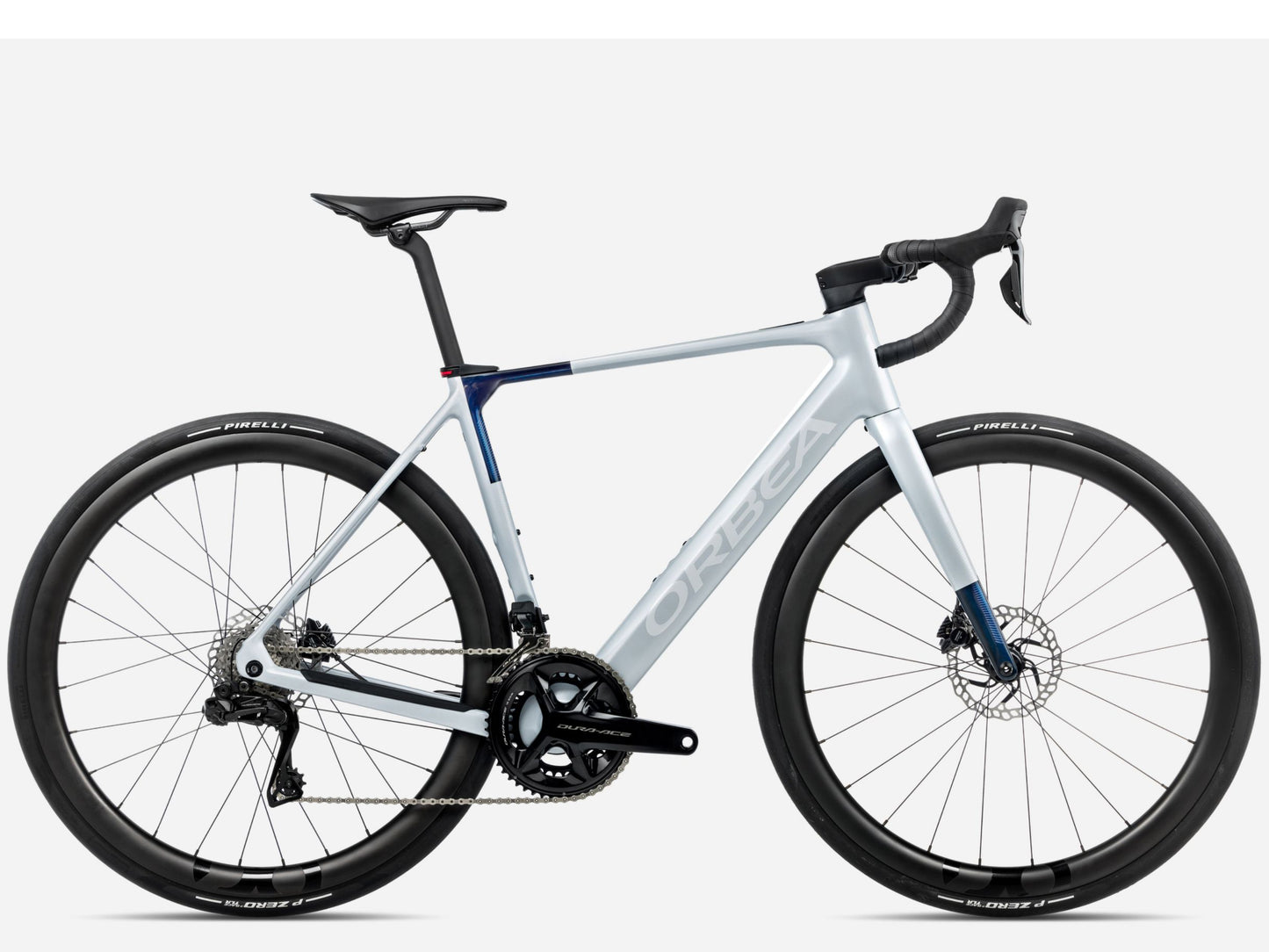 Orbea Gain M10I Gravel Road eBike Halo sIlver matte / blue carbon view gloss Side view 