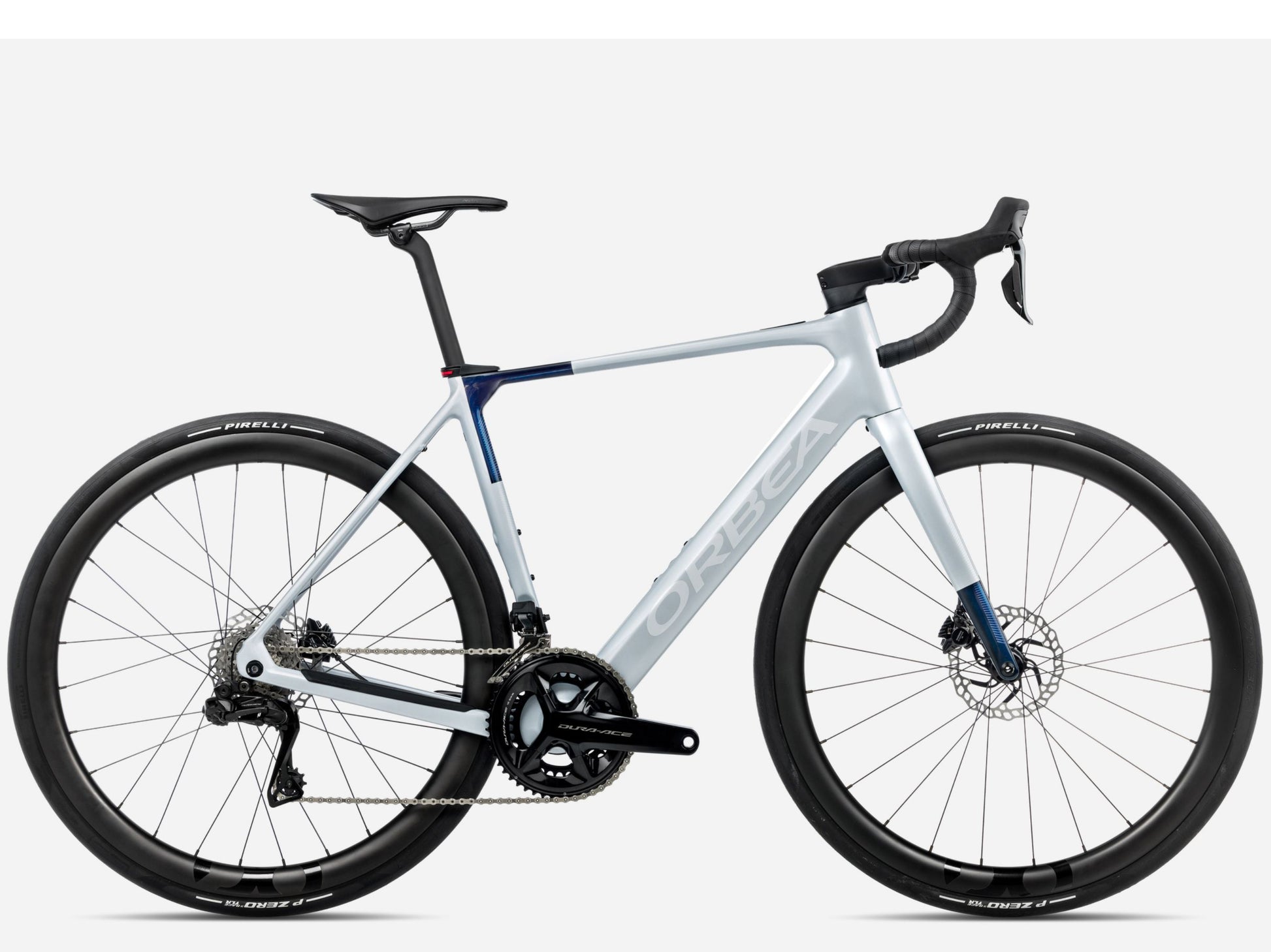 Orbea Gain M10I Gravel Road eBike Halo sIlver matte / blue carbon view gloss Side view 