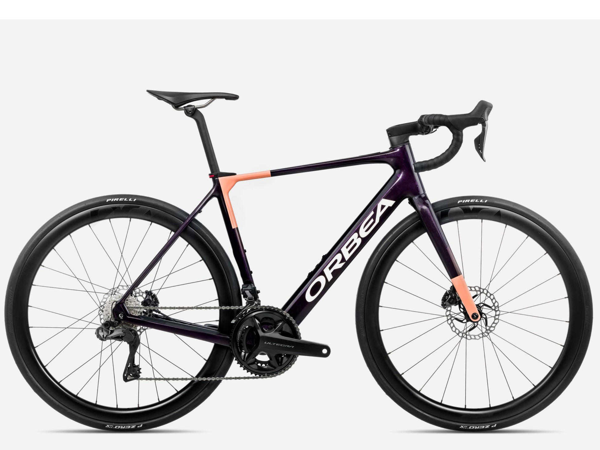Orbea Gain M20I Gravel Road eBike Fantasy purple carbon view gloss / orange cloud matte Side profile 