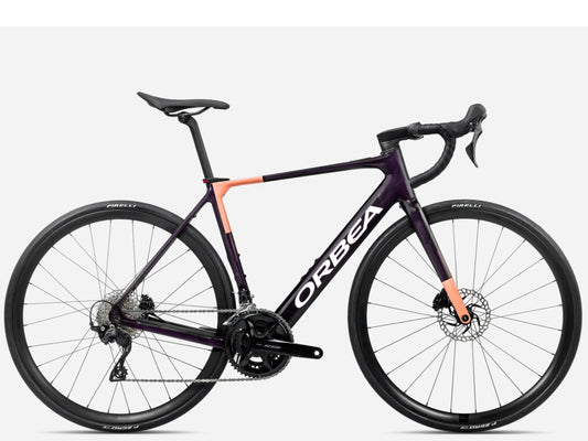 Orbea Gain M30 Gravel Road eBike Fantasy purple carbon view gloss / orange cloud matte Side profile