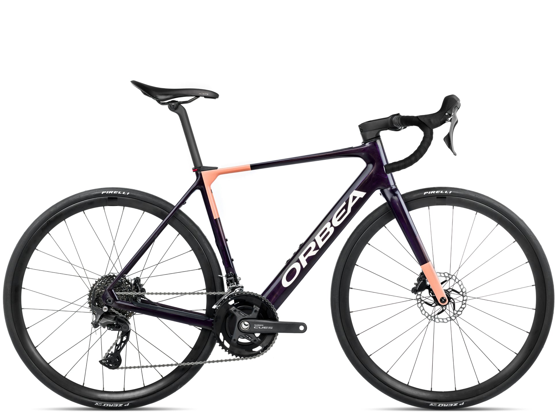 Orbea Gain M40 Gravel Road eBike Fantasy purple carbon view gloss / orange cloud matte Side profile