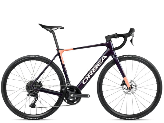 Orbea Gain M40 Gravel Road eBike Fantasy purple carbon view gloss / orange cloud matte Side profile