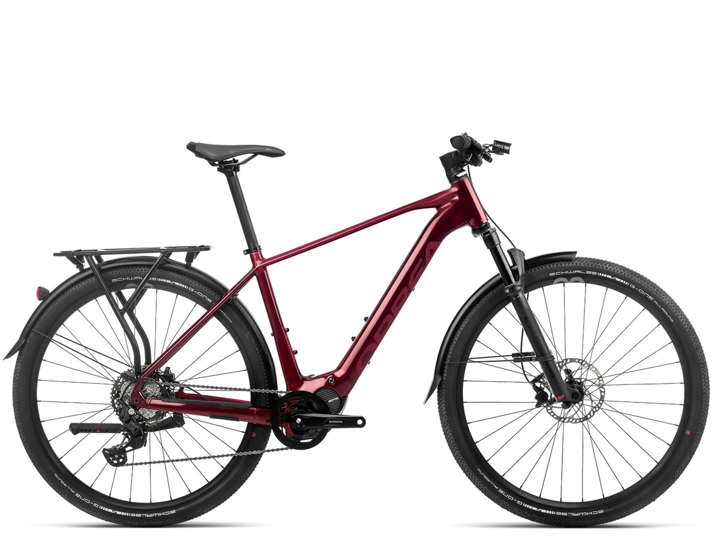 Orbea Kemen 30 Metallic burgundy red gloss / matte Leisure eMTB hardtail Side profile