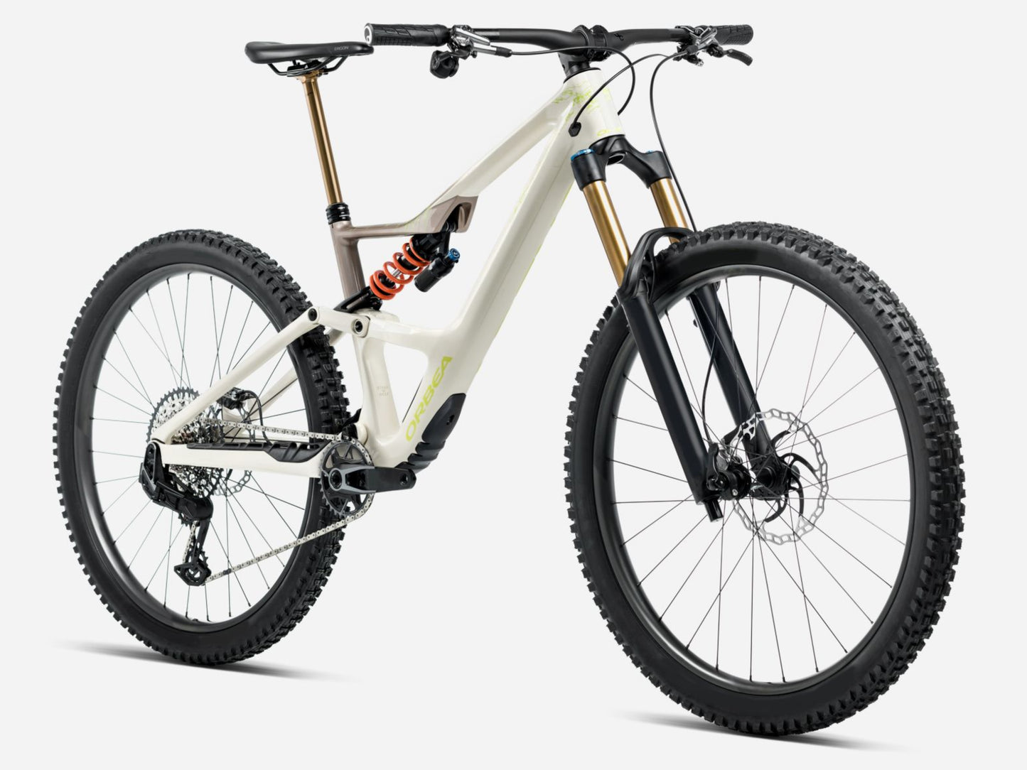 Orbea Occam LT M-Team Full Suspension Mountain bike Ivory white / nickel gloss Forward facing view