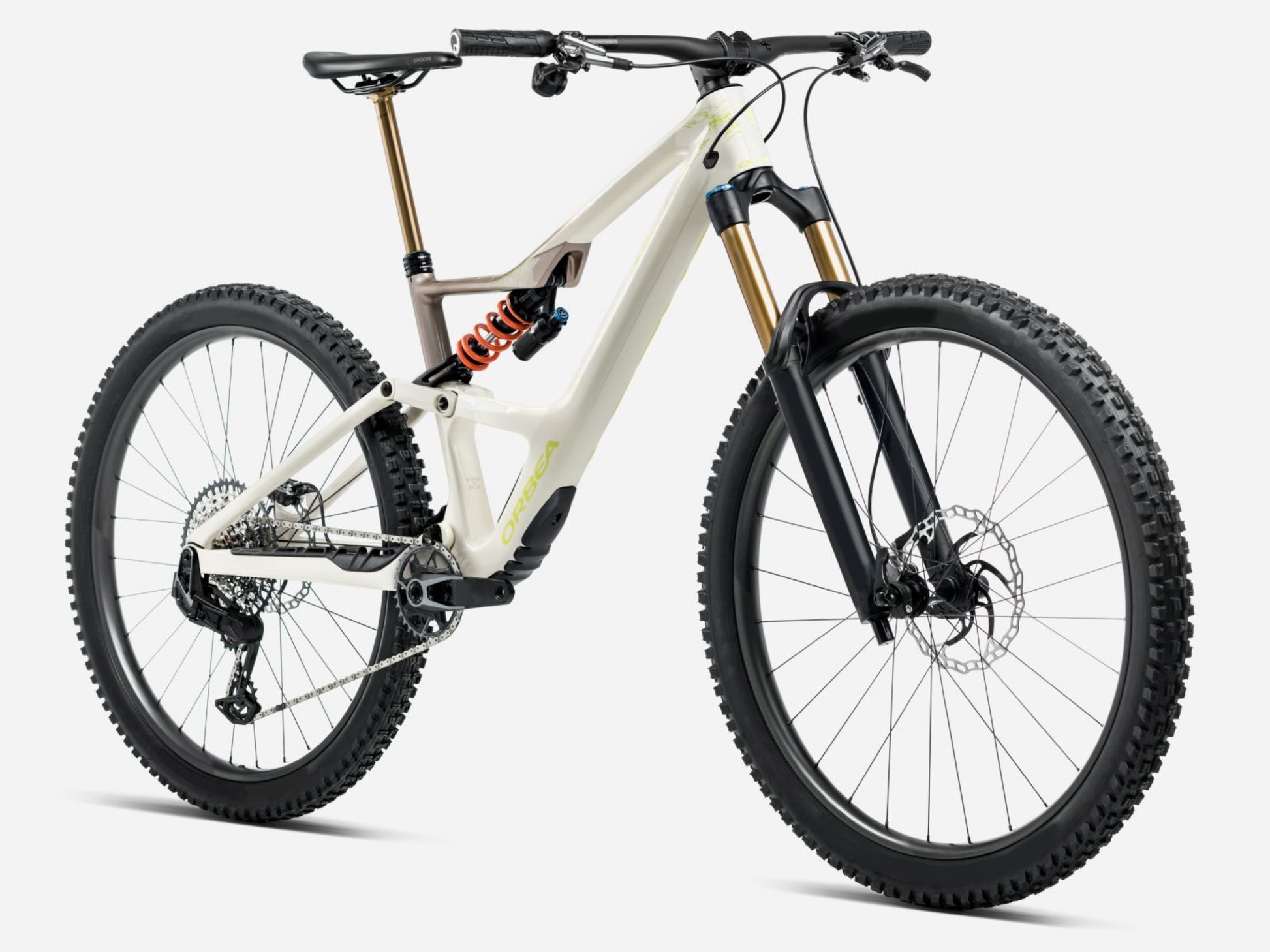 Orbea Occam LT M-Team Full Suspension Mountain bike Ivory white / nickel gloss Forward facing view