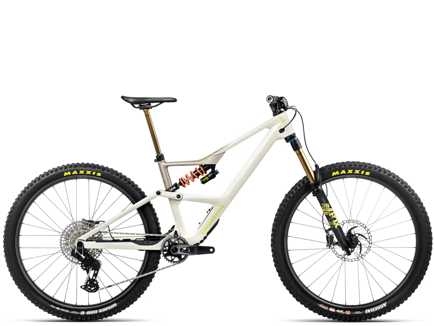 Orbea Occam LT M-Team Full Suspension Mountain bike Ivory white / nickel gloss Side profile 