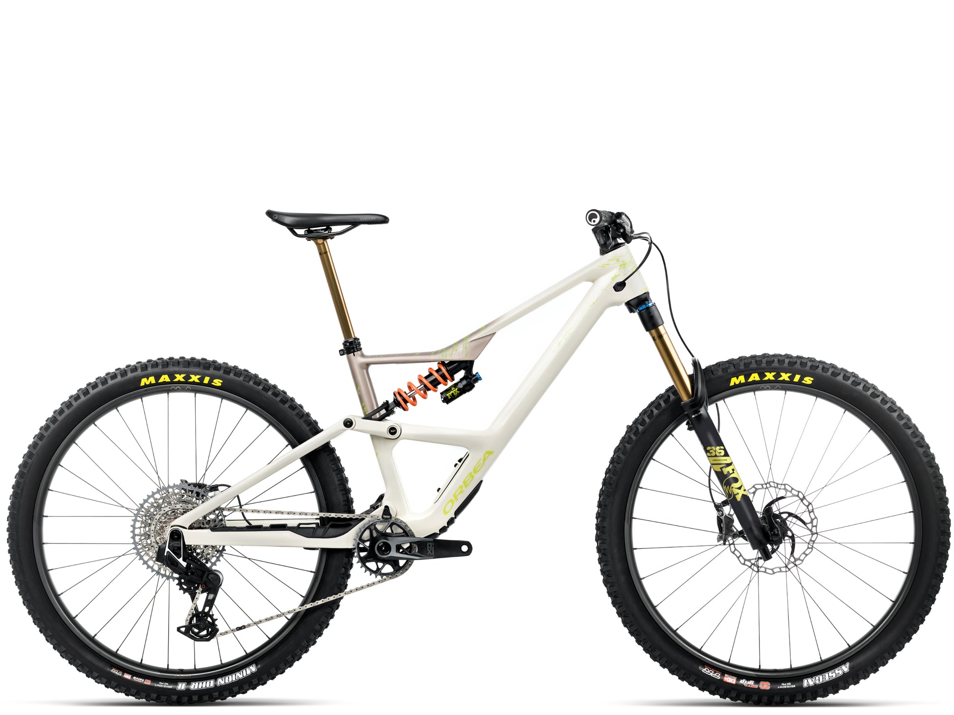 Orbea Occam LT M-Team Full Suspension Mountain bike Ivory white / nickel gloss Side profile 
