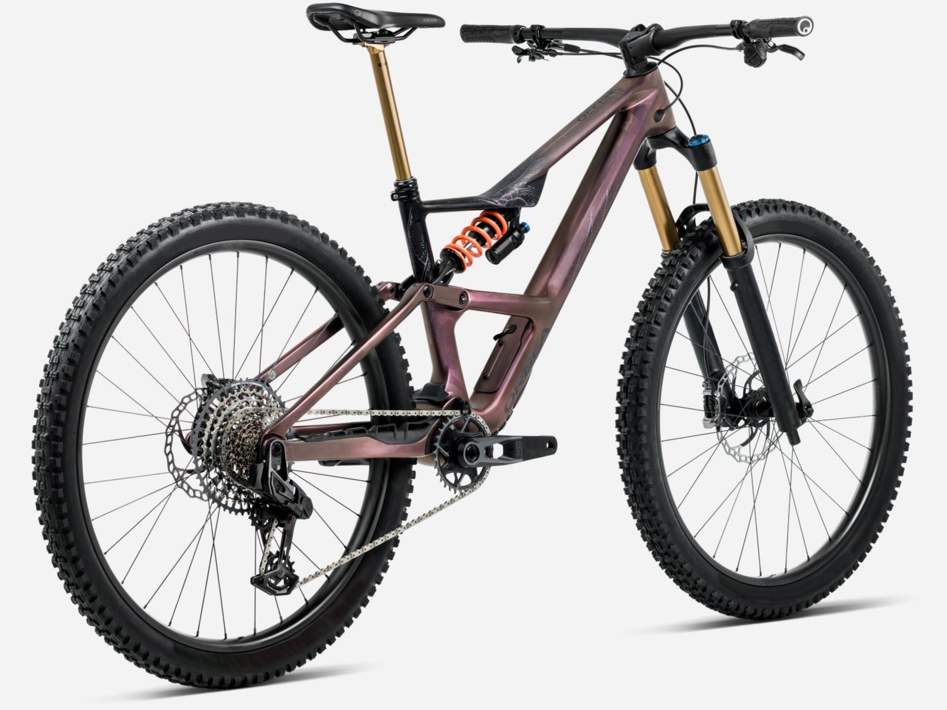 Orbea Occam LT M-Team Full Suspension Mountain bike Sunset carbon view / black matte Rear facing view