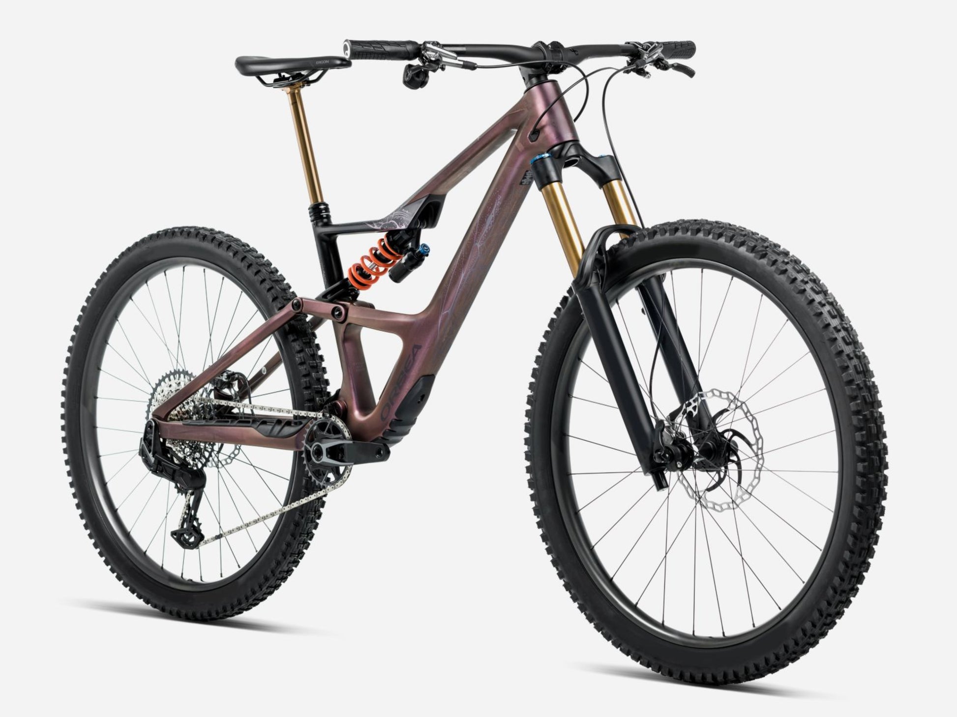 Orbea Occam LT M-Team Full Suspension Mountain bike Sunset carbon view / black matte Forward facing view