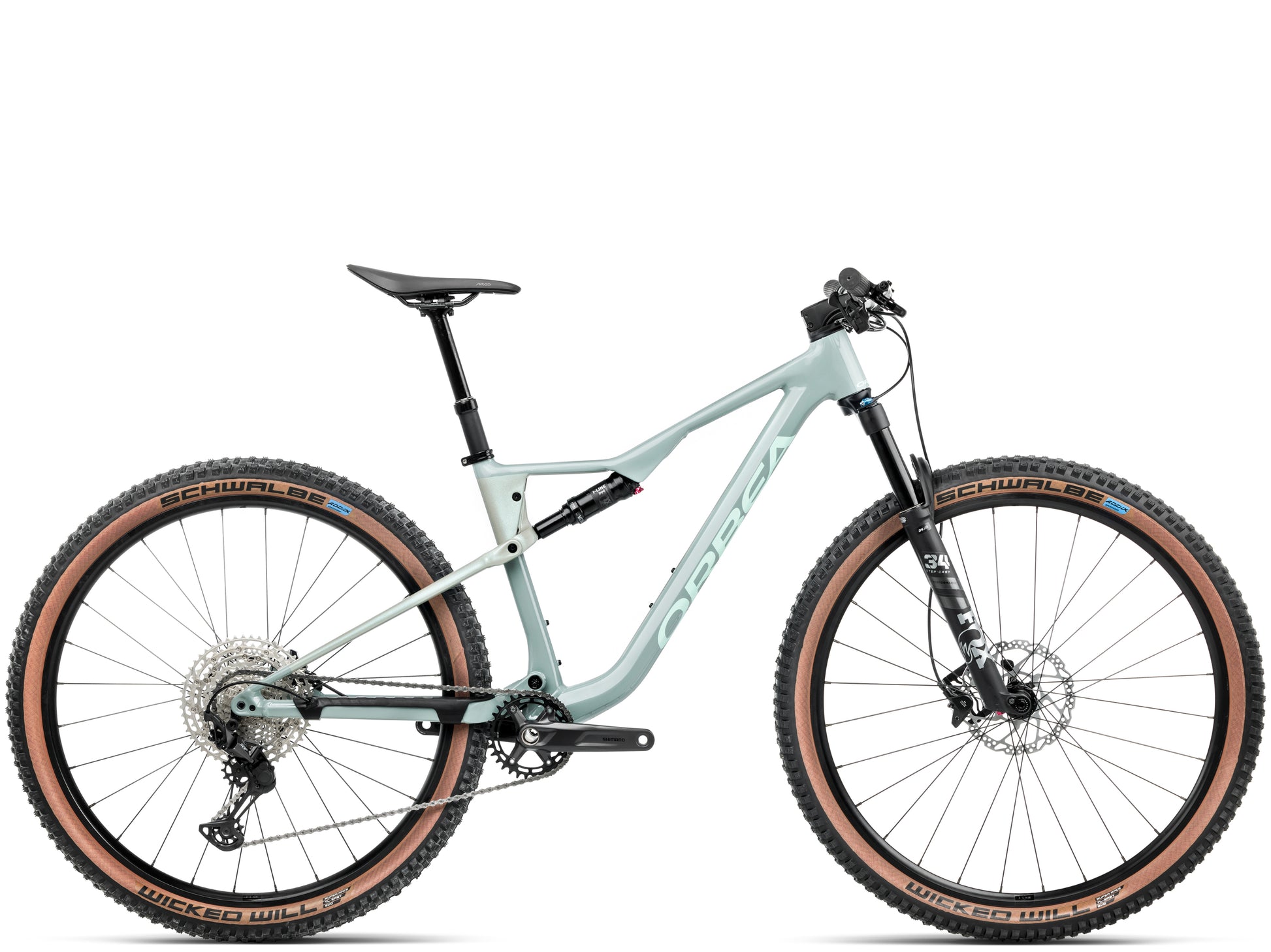 Orbea Oiz H10 Full Suspension Mountain bike Blue stone / metallic blue stone gloss Side profile