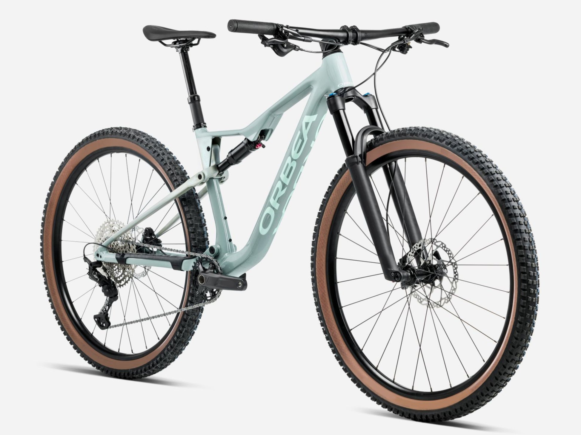 Orbea Oiz H series Full Suspension Mountain bike Blue stone / metallic blue stone gloss Forward facing view
