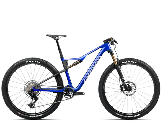 Orbea Oiz M-Team AXS Full Suspension Mountain bike Cobalt blue gloss / carbon raw matte Side proile