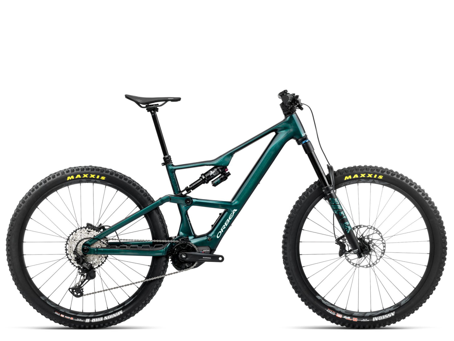 Orbea Rise LT H10 eMTB Enduro Escape green / splash ice green gloss Side profile