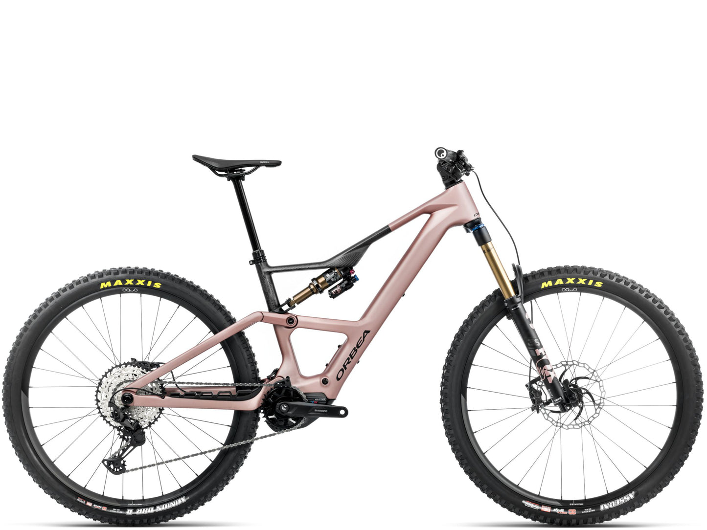 Orbea Rise LT M10 eMTB Desert rose/ carbon raw matte Side profile