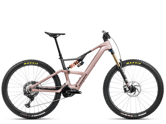 Orbea Rise LT M-Team eMTB Enduro Desert rose / carbon raw matte  Side view