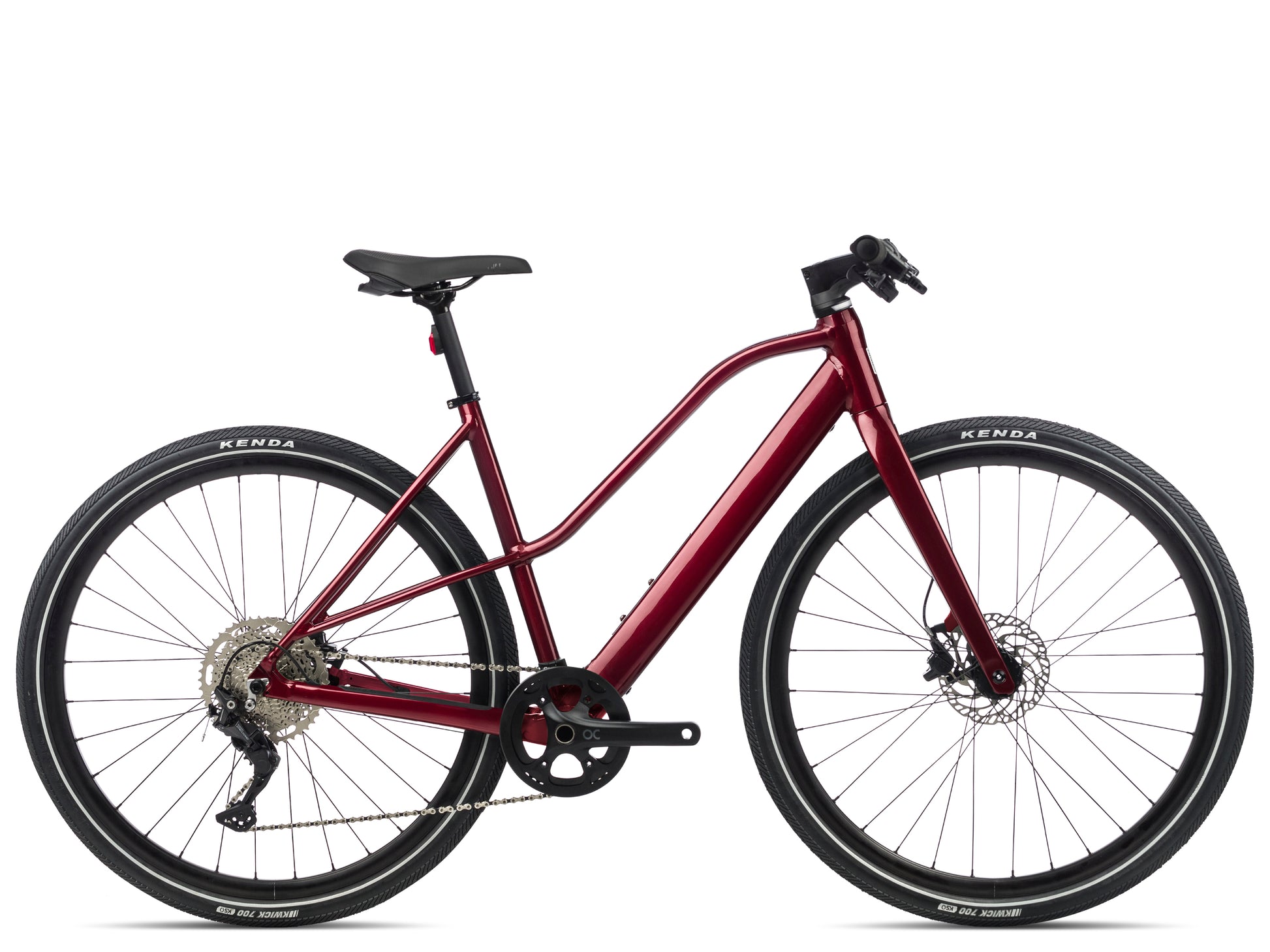 Orbea Vibe Mid H30 Leisure Electric bike Dark red gloss Side profile