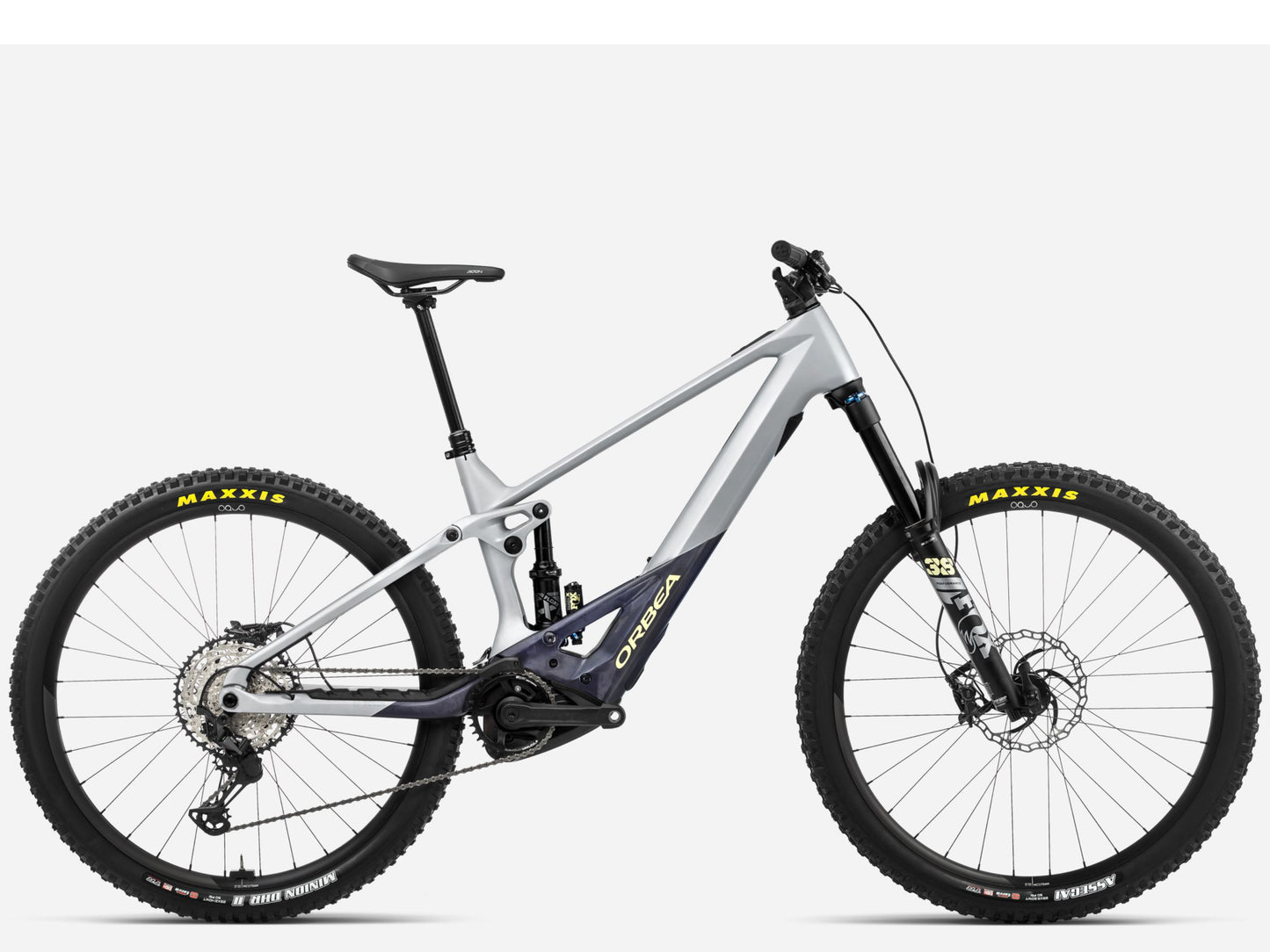 Orbea Wild M10 Halo silver/ Tanzanite carbon view matte Side profile