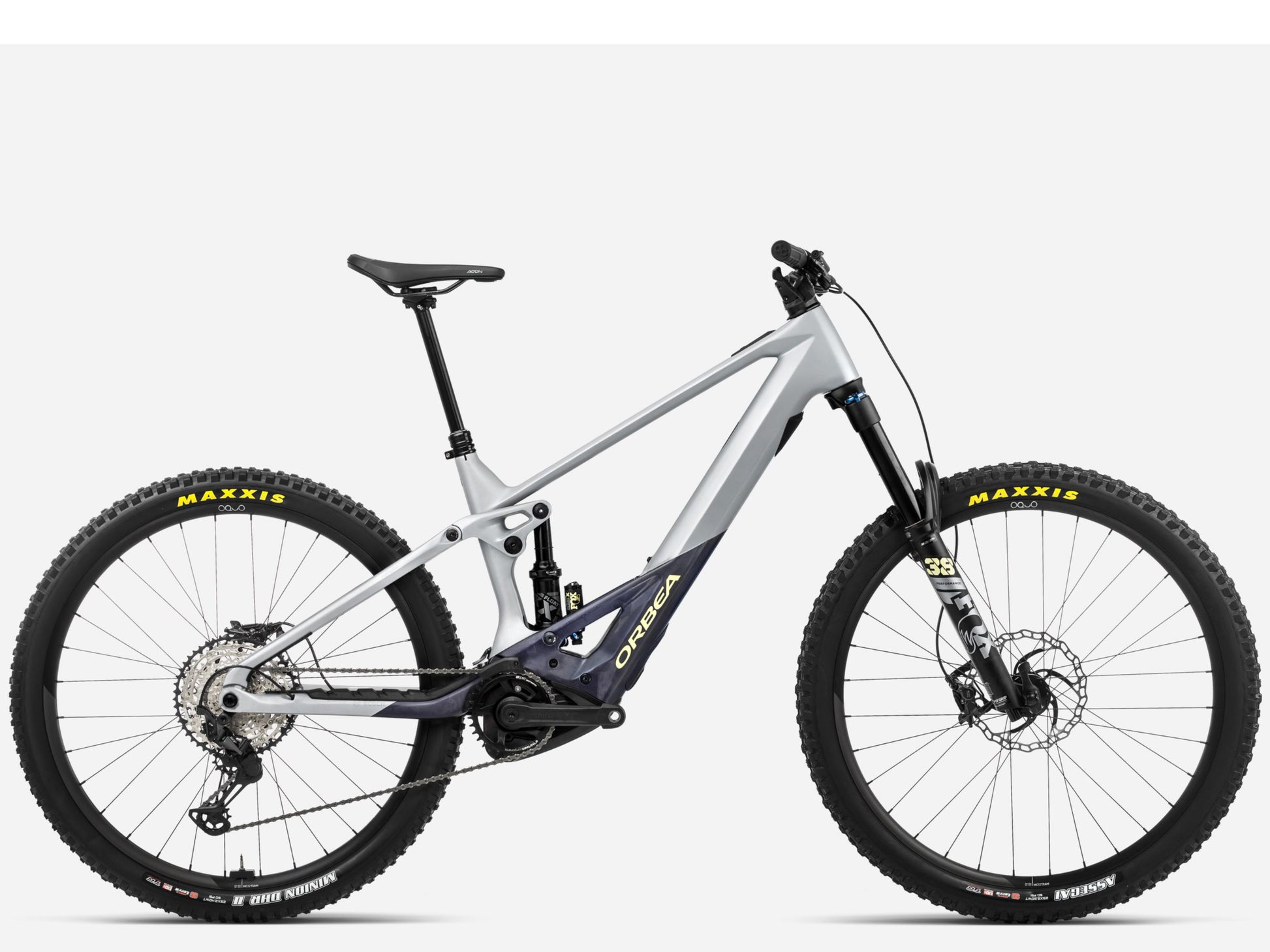 Orbea Wild M10 Halo silver/ Tanzanite carbon view matte Side profile