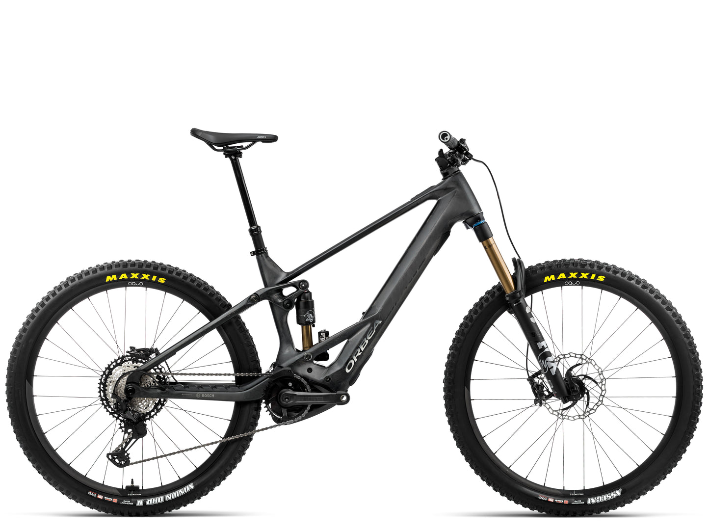 Orbea Wild M-Team 2024 Full Suspension eMTB Carbon raw / titanium Side profile