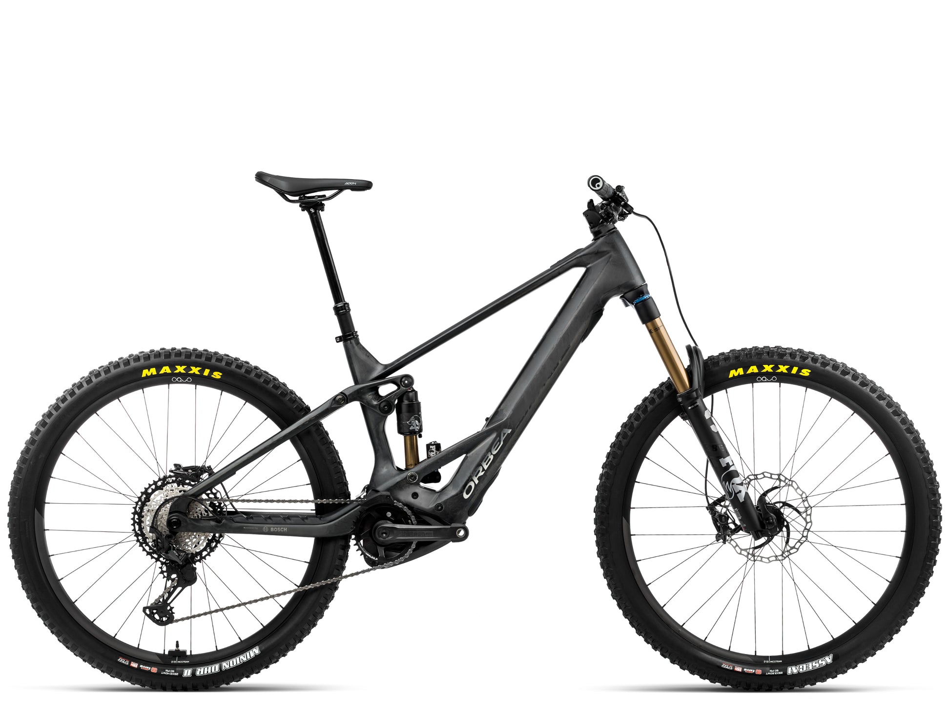 Orbea Wild M-Team 2024 Full Suspension eMTB Carbon raw / titanium Side profile