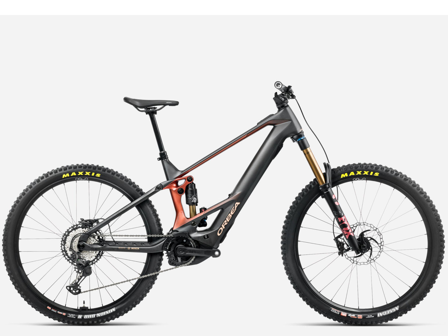 Orbea Wild M-Team eMTB Enduro Diamond carbon view matte / mars red gloss Side profile