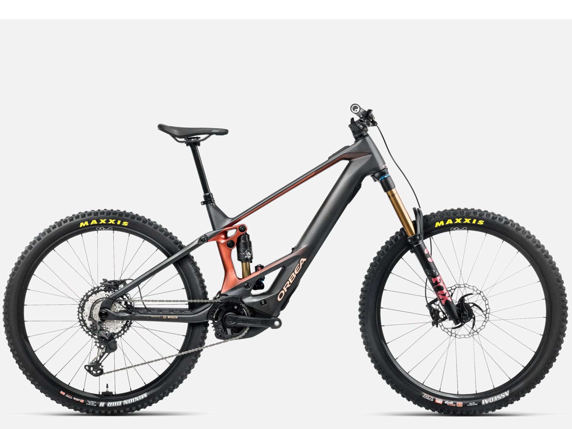 Orbea Wild M-Team eMTB Enduro Diamond carbon view matte / mars red gloss Side profile