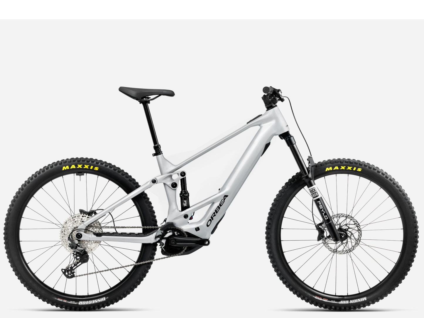 Orbea Wild ST H20 Halo gloss silver eMTB Full Suspension Side profile