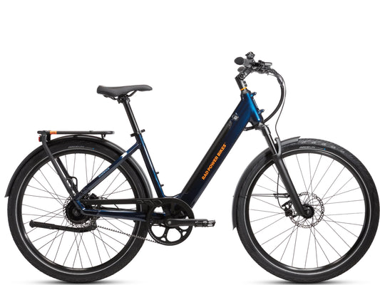 Rad Power RadKick™ Belt Drive Electric Lightweight Bike Midnight blue Side profile