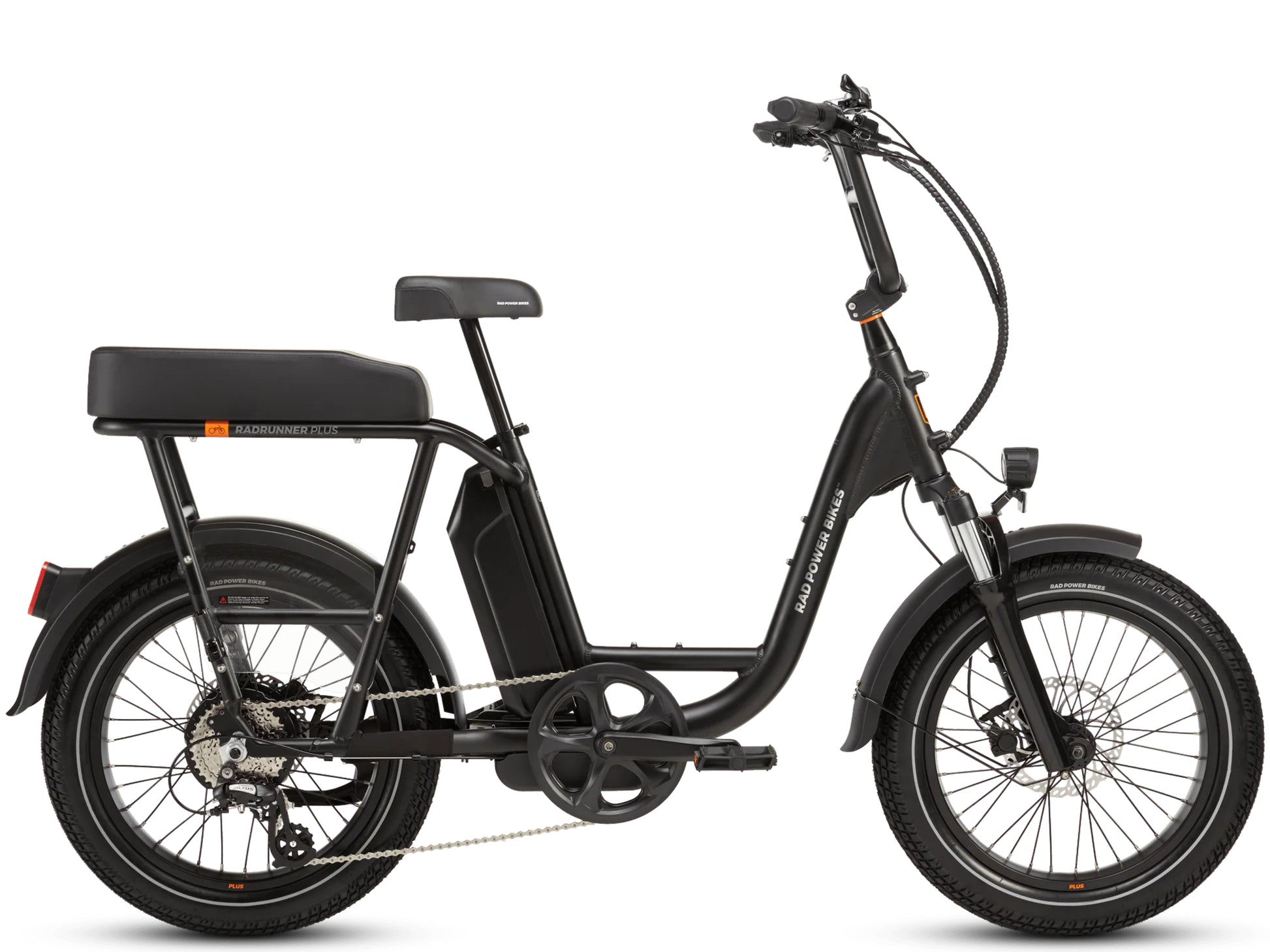 Rad Power RadRunner Plus Electric Cargo Utility Bike Matte black Side profile