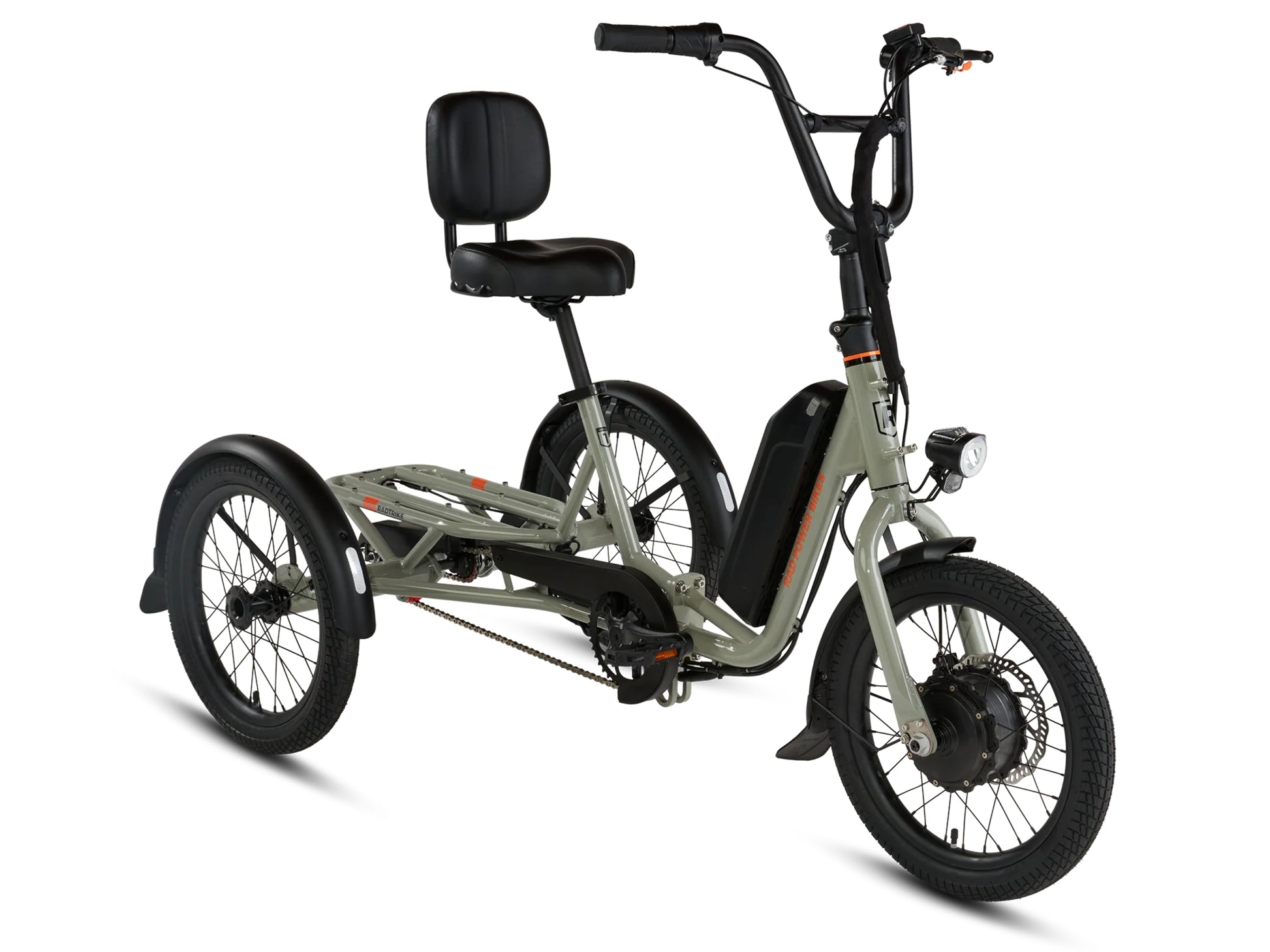 Rad Power RadTrike™ Electric Tricycle Gray Forward facing view