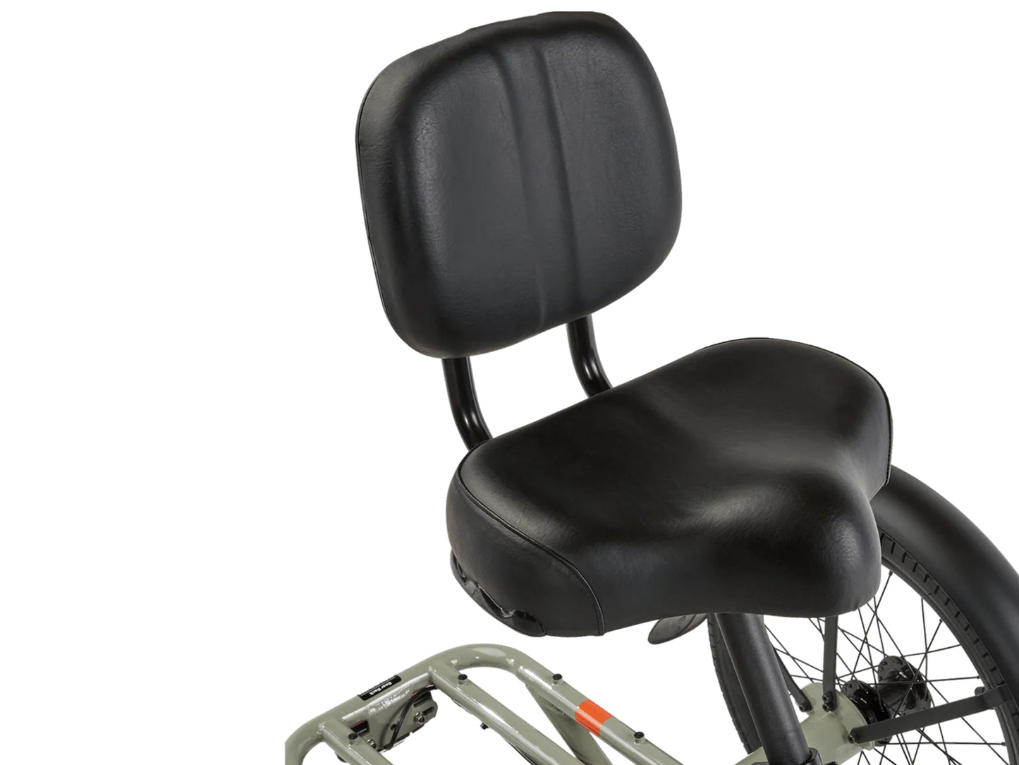 Rad Power RadTrike™ Electric Tricycle Gray Saddle and backrest closeup