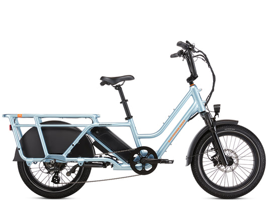 Rad Power RadWagon 5 Electric Cargo bike Metalllic blue Side profile