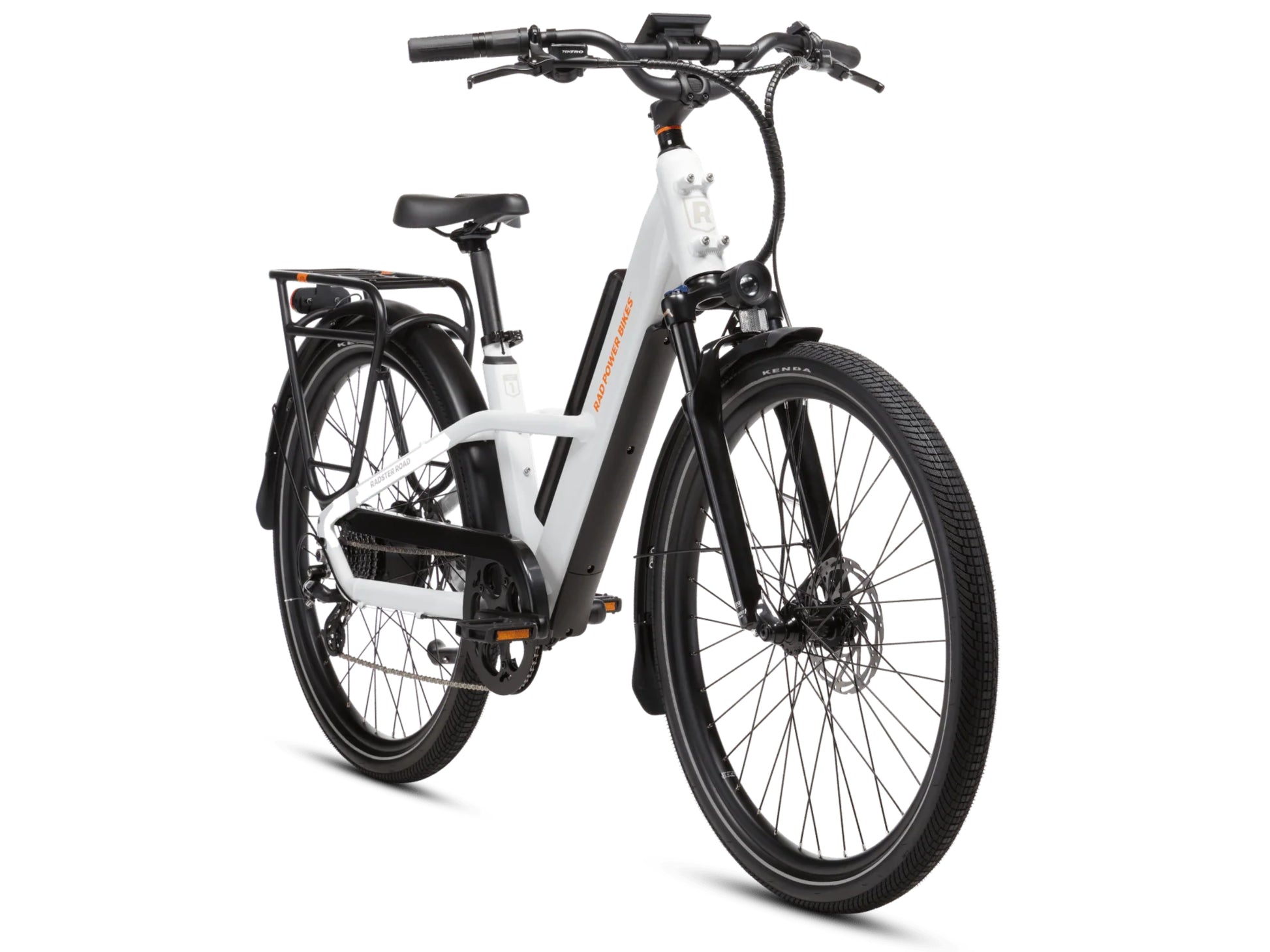 Rad Power Radster™ Road Electric Commuter Bike Lunar white Forward facing view