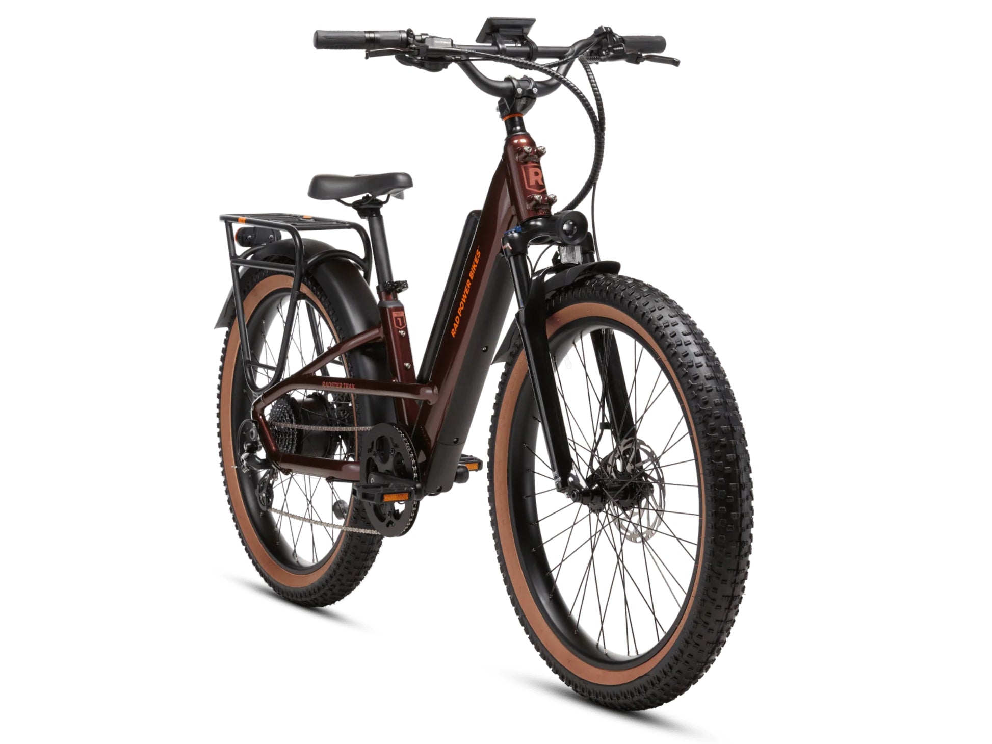 Rad Power Radster™ Trail Electric Off-Road Bike Copper red Forward facing view