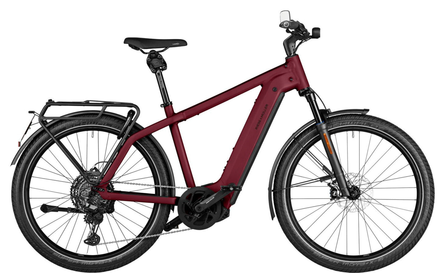 Riese & Muller Charger4 GT Touring HS hardtail emtb Dark red matte side profile