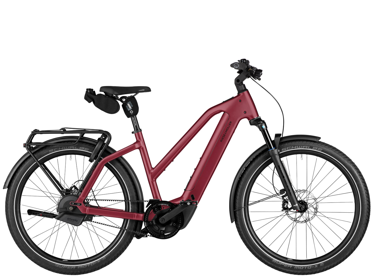 Riese & Muller Charger5 Mixte Automatic Leisure, Road / Commuter Dark red matte Side profile