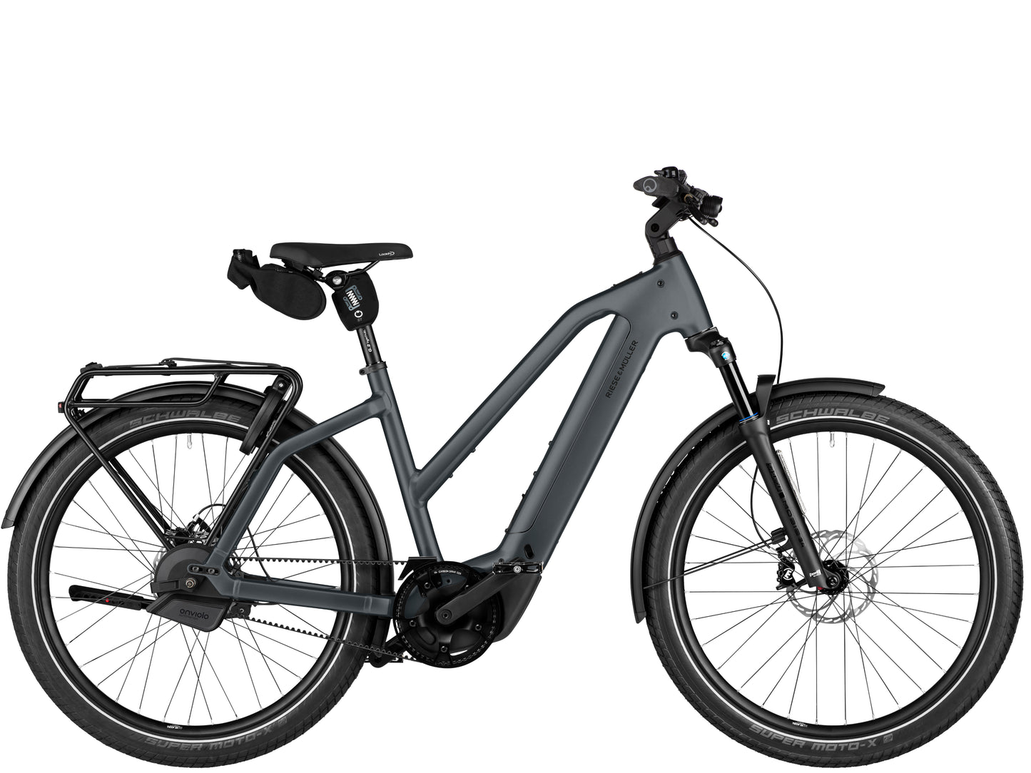 Riese & Muller Charger5 Mixte Automatic Leisure, Road / Commuter Slate grey Side profile