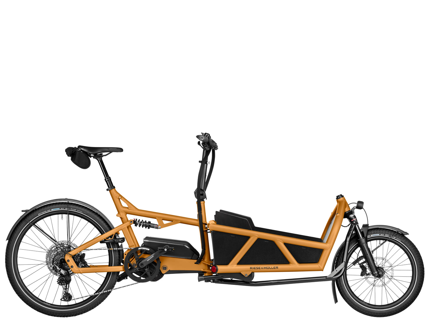 Riese & Muller Load5 60 Touring Cargo Electric Bike Peanut matte Side profile 