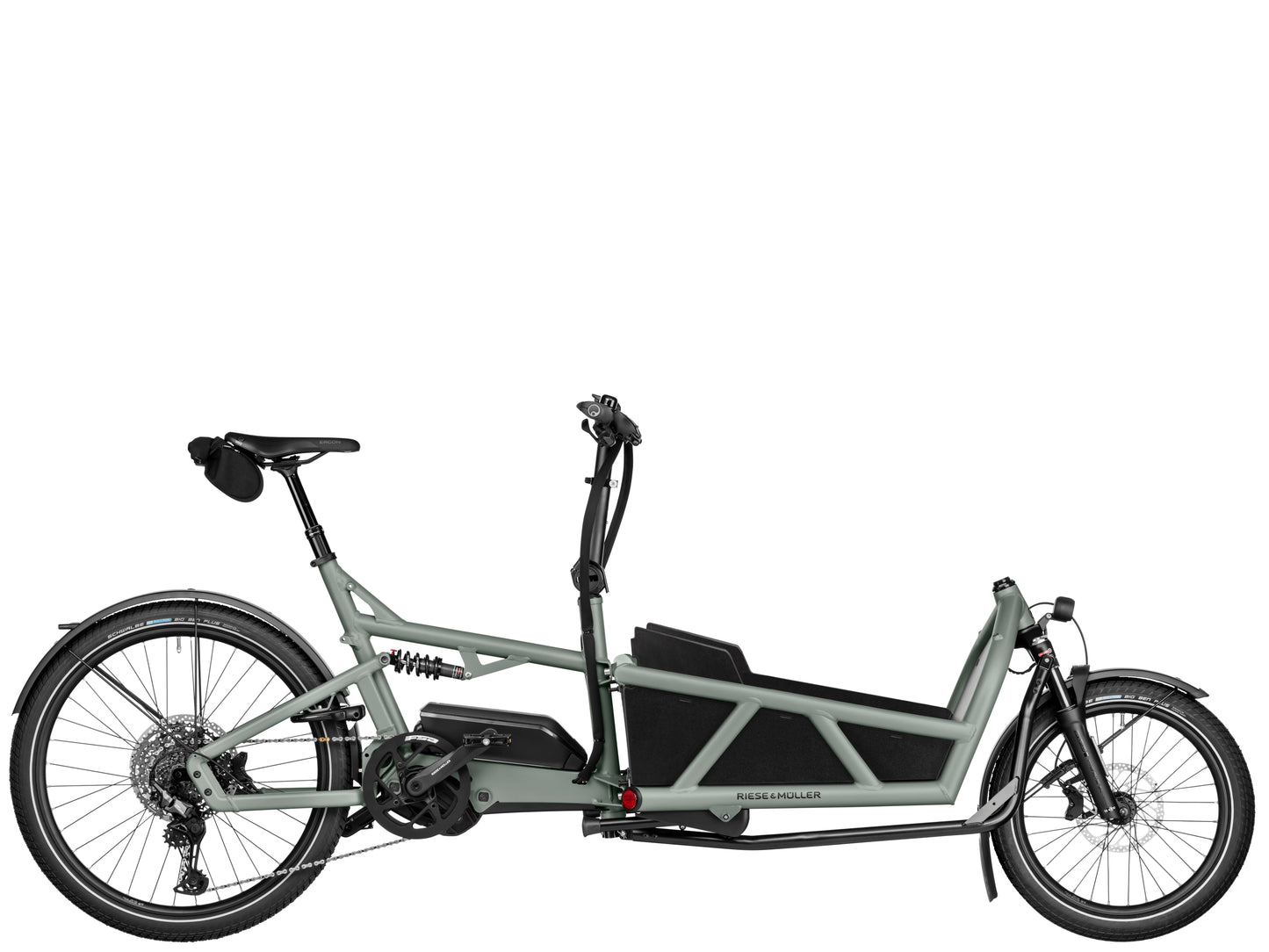 Riese & Muller Load5 60 Touring Cargo Electric Bike Tundra grey Matte Side profile. 