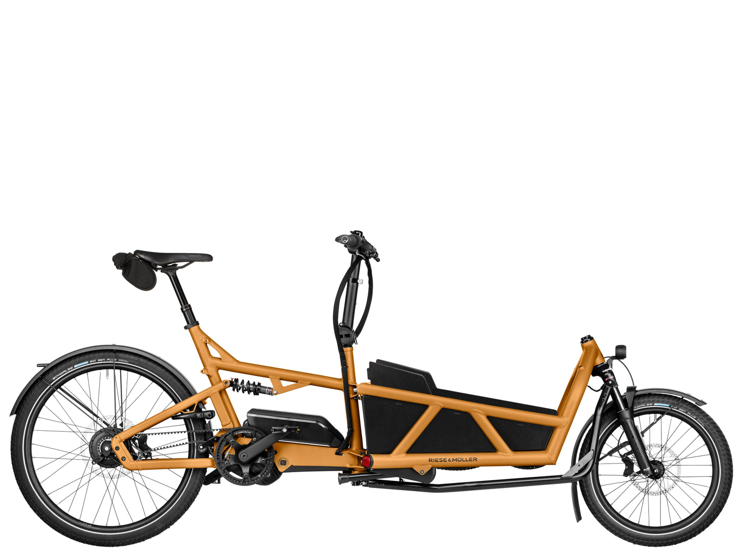 Riese & Muller Load5 60 Vario Cargo Electric Bike Peanut matte Side profile 