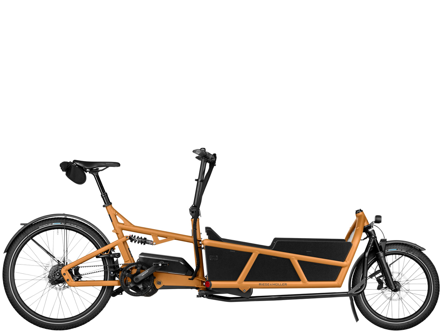 Riese & Muller Load5 75 Rohloff Cargo Electric Bike Peanut matte Side profile 