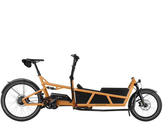 Riese & Muller Load5 75 Vario Cargo Electric Bike Peanut matte Side profile 