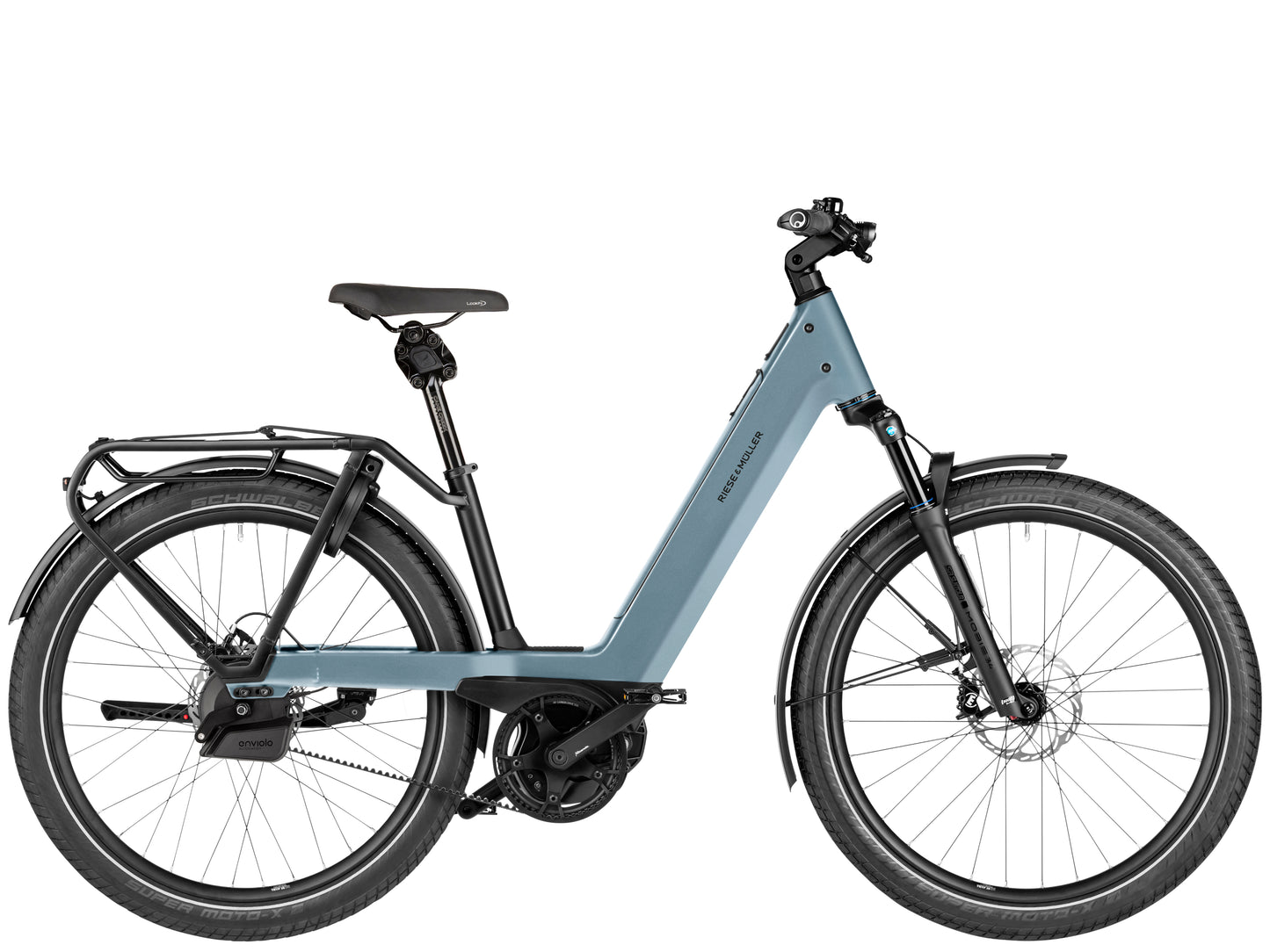 Riese & Muller Nevo5 Automatic Leisure Road / Commuter Electric bike Ice blue Side profile