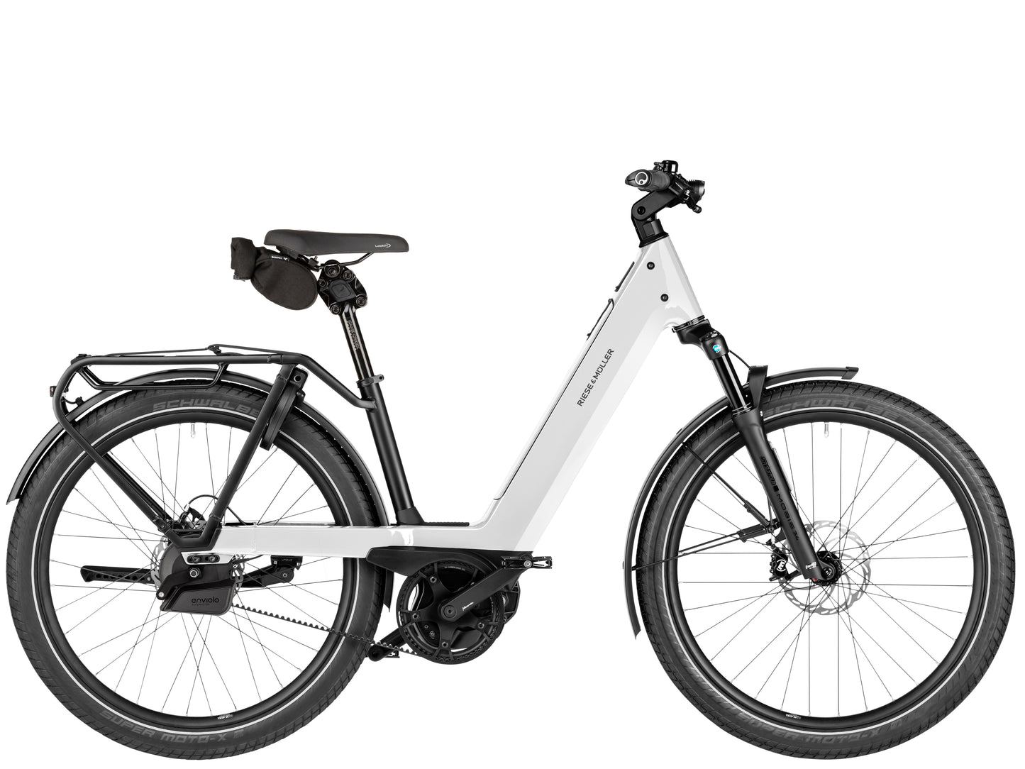 Riese & Muller Nevo5 Automatic Leisure Road / Commuter Electric bike Pure white Side profile