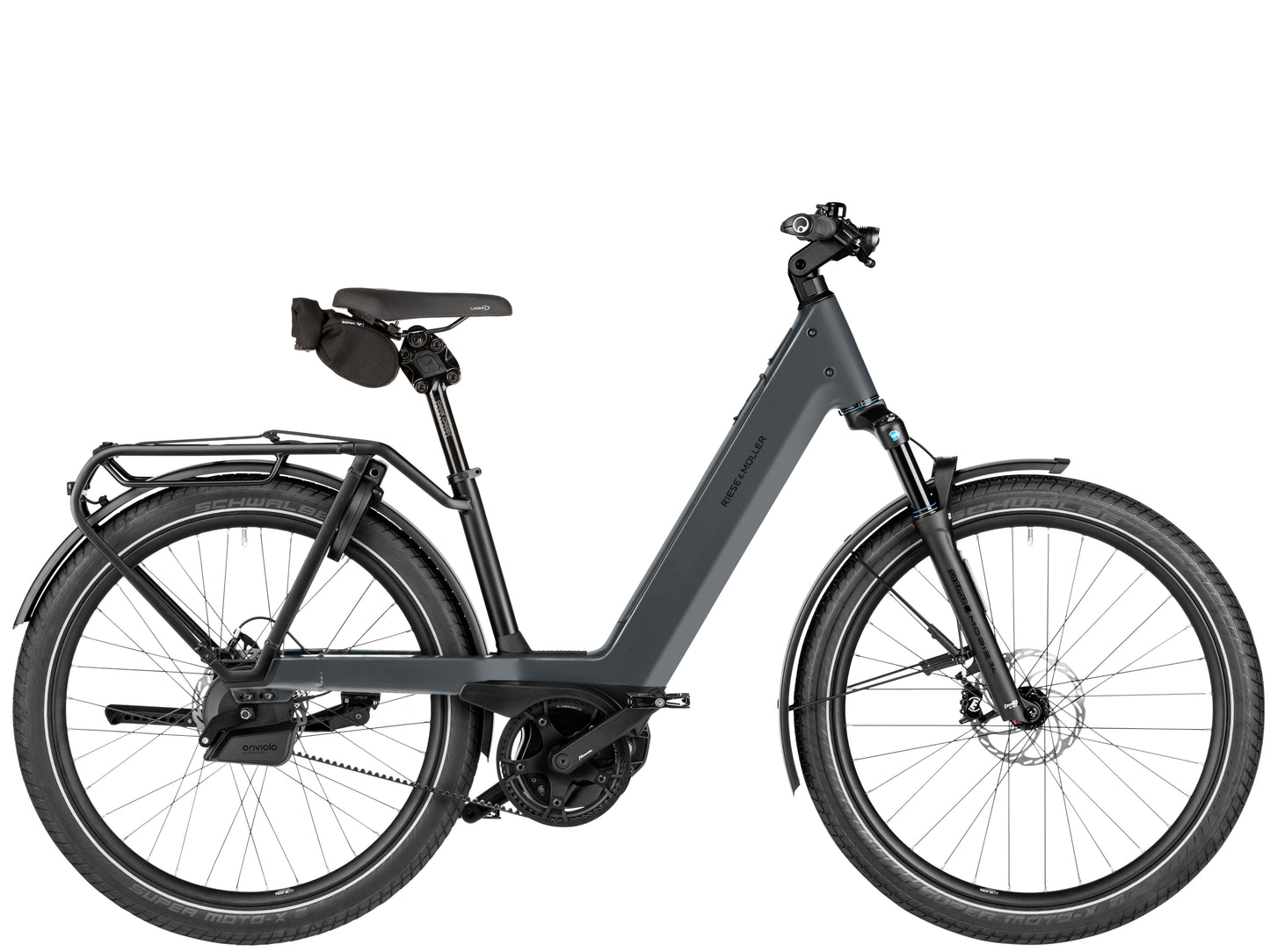 Riese & Muller Nevo5 Automatic Leisure Road / Commuter Electric bike Slate grey Side profile