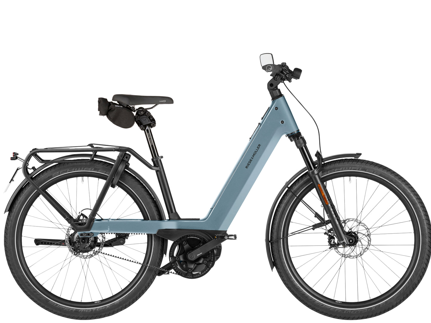 Riese & Muller Nevo5 Rohoff HS Leisure Road / Commuter Electric bike Ice blue Side profile