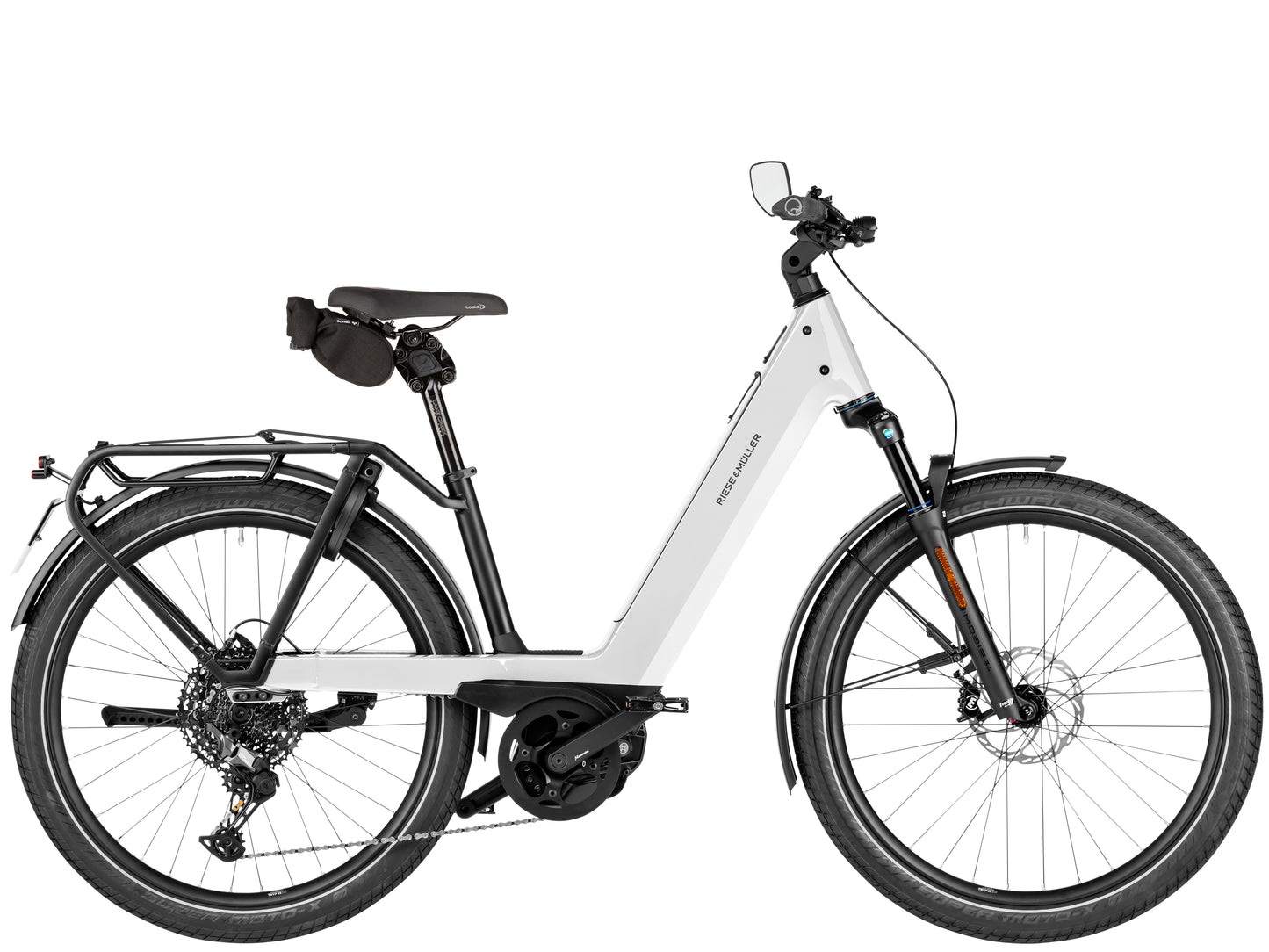 Riese & Muller Nevo5 Touring HS Leisure Road / Commuter Electric bike Pure white Side profile